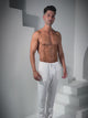 Leroy Tapered 100% Linen Pants - White