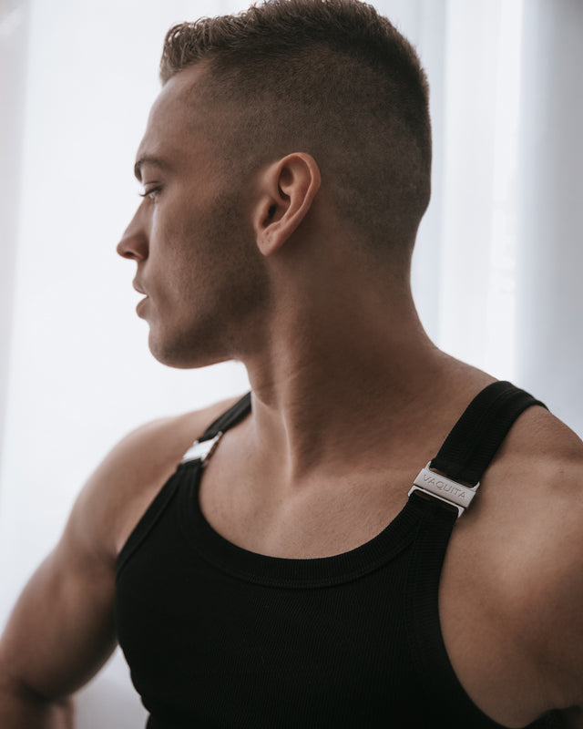 Ryker Ribbed Tank - Onyx