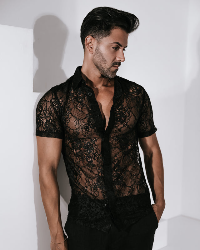 Adorné Lace Shirt - Black