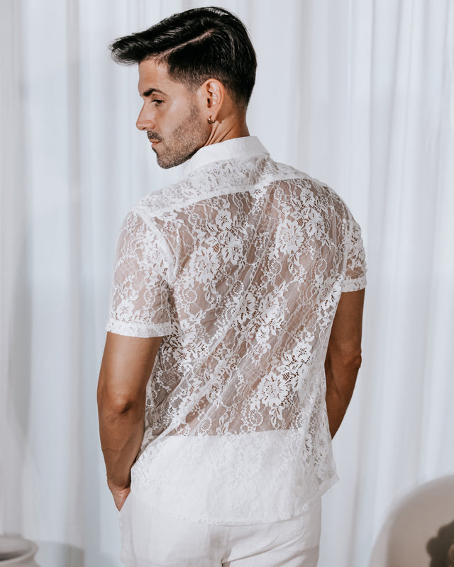 Adorné Lace Shirt - White