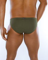 Ribbed Brief 3 PACK - Army Green