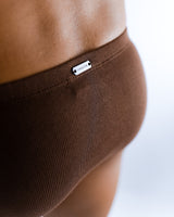 Ribbed Brief 3 PACK - Cocoa