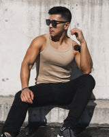 Flynn Ribbed Tank - Sand