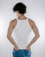 Baxter Ribbed Tank - White