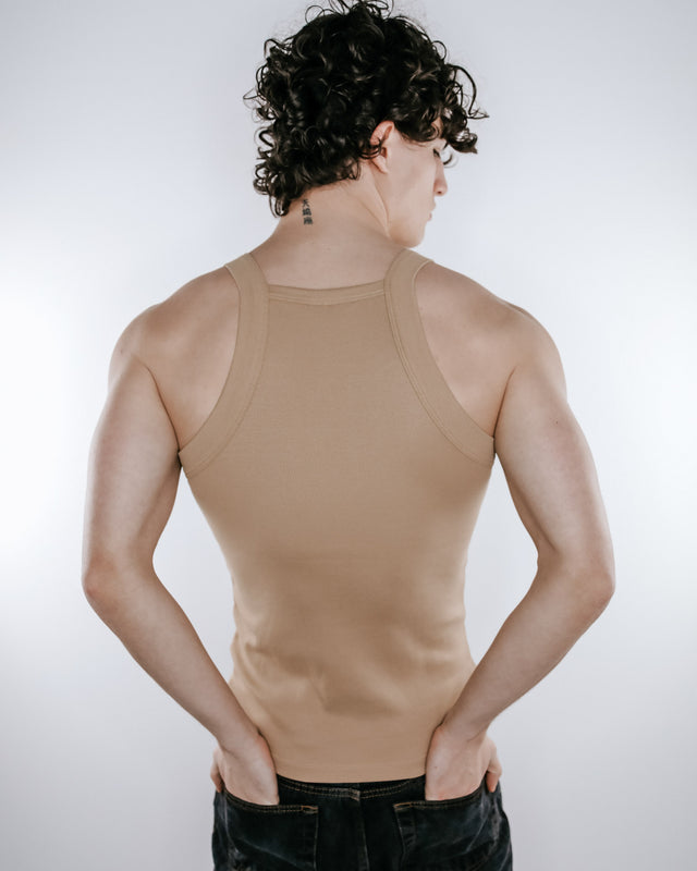 Baxter Ribbed Tank - Sand