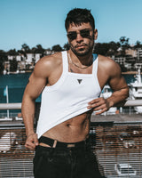 Baxter Ribbed Tank - White