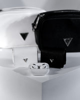 Crossbody Bag & Earphone Case - White