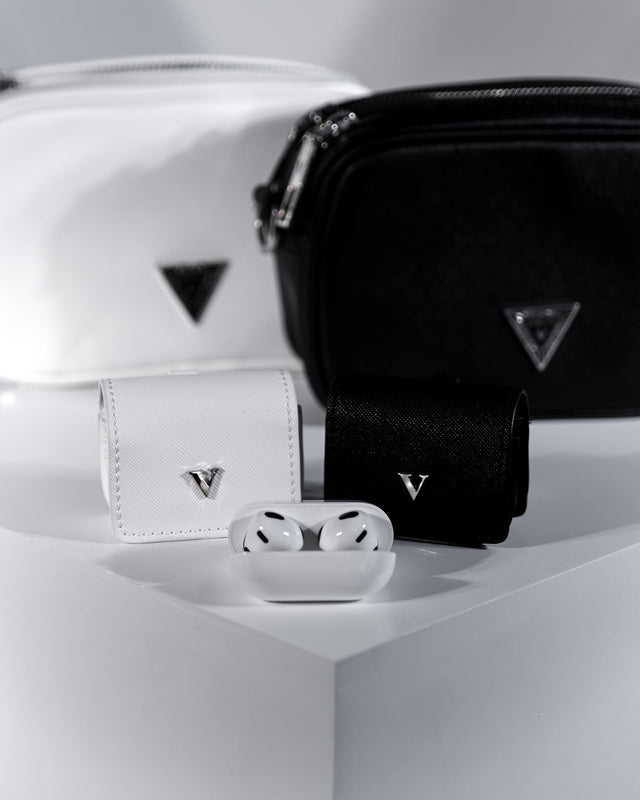 Crossbody Bag & Earphone Case - White