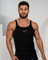 NEW Enduro Heavyweight Ribbed Muscle Tank - Black/Gold Plaque