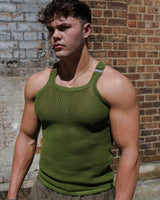 Ryker Crochet Tank - Army Green