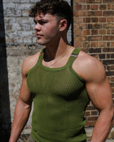 Ryker Crochet Tank - Army Green