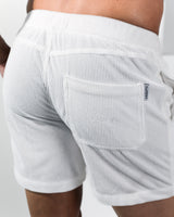 Dion Corduroy Shorts 6"- White