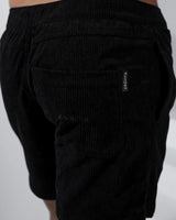 Dion Corduroy Shorts 6"- Black