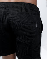 Henly Embossed Shorts 6" - Black