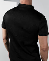 Henly Embossed Polo Shirt - Black