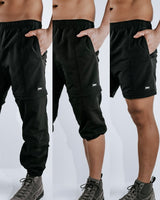 Tiered Cargo Pants Classic - Black